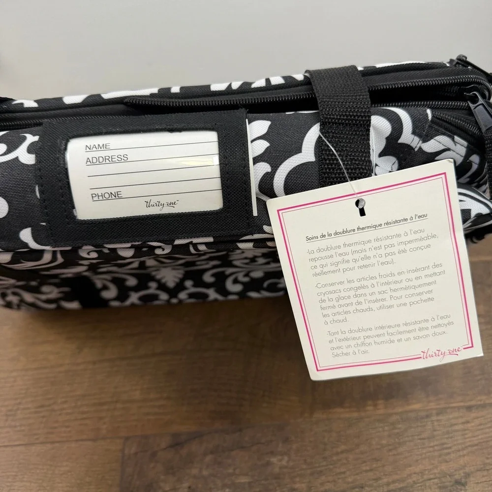 Thirty-One Perfect Party Set Insulated Casserole Carrier Vintage Damask NWT